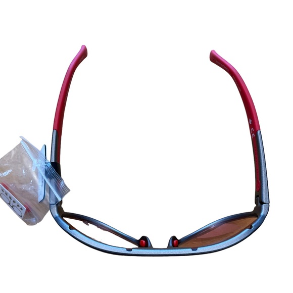 BRAND NEW FYRE Ryders Hiline Cycling Sunglasses - Gunmetal/Red - Rose Lenses